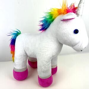 Build-A-Bear Workshop Magical Unicorn White Multicolor Mane and Tail